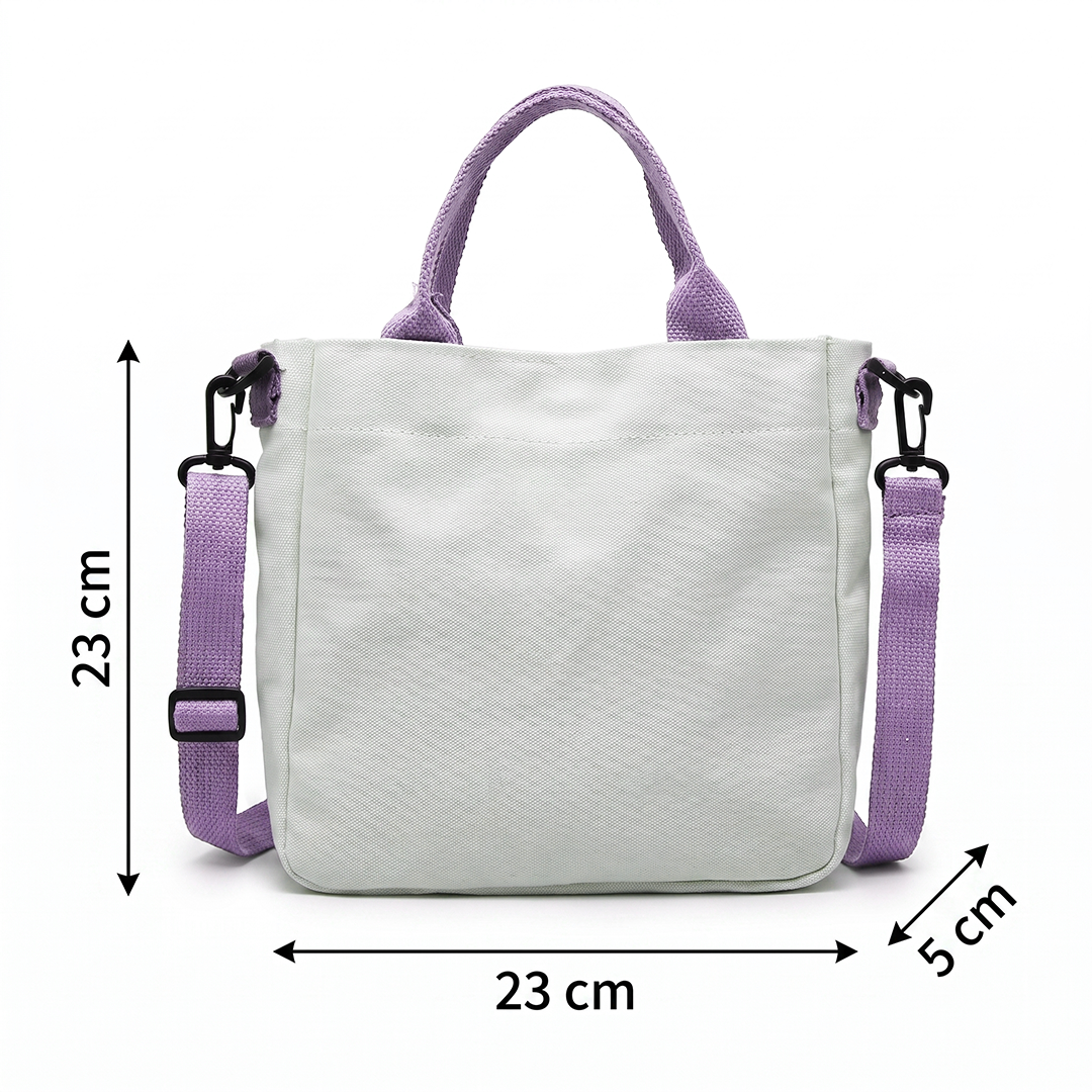 Bolso bandolero de tela - Lila