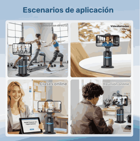 Tripode con seguimiento facial automático de 360°