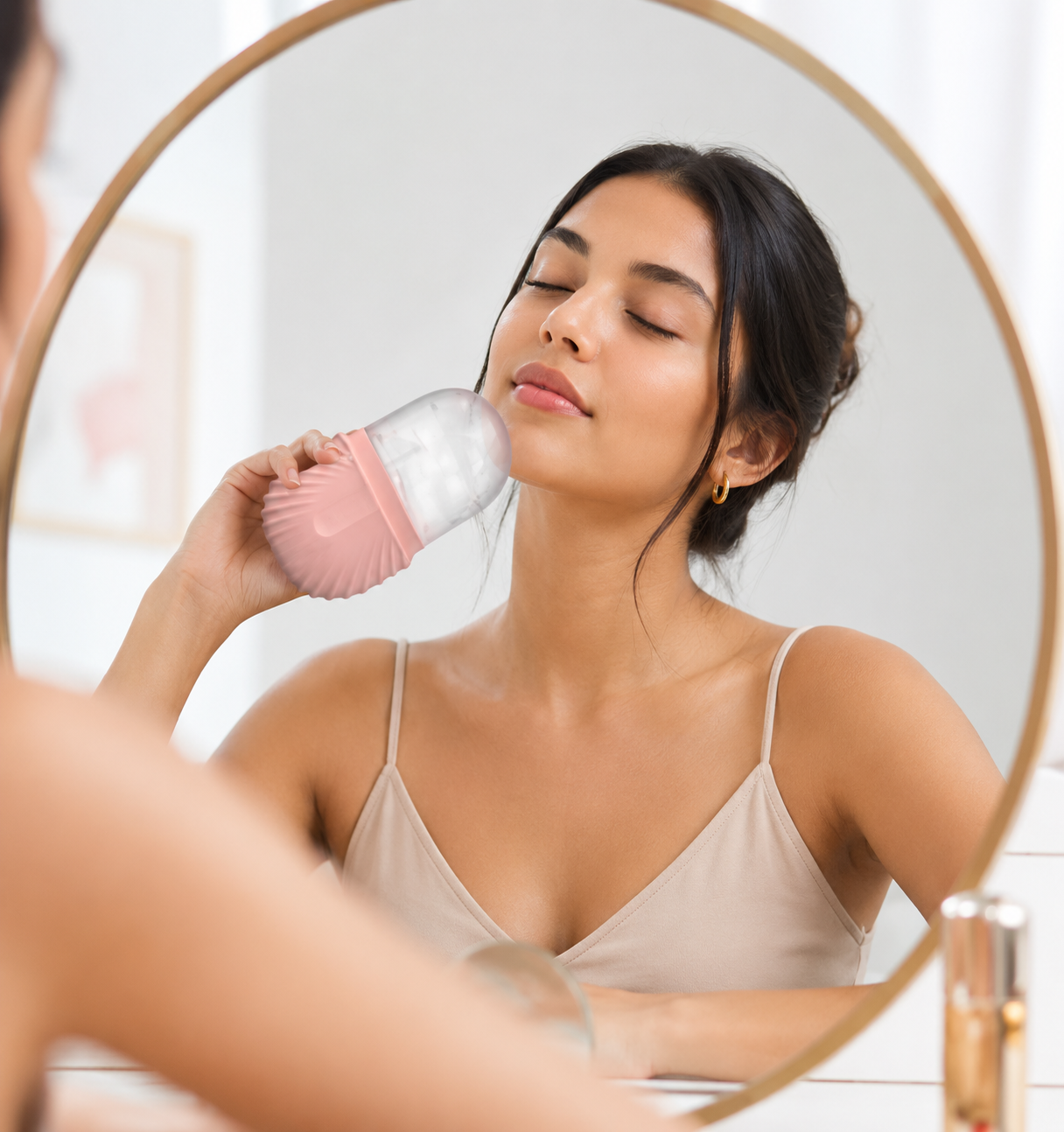 set de 3 piezas para cuidado facial - Rosado