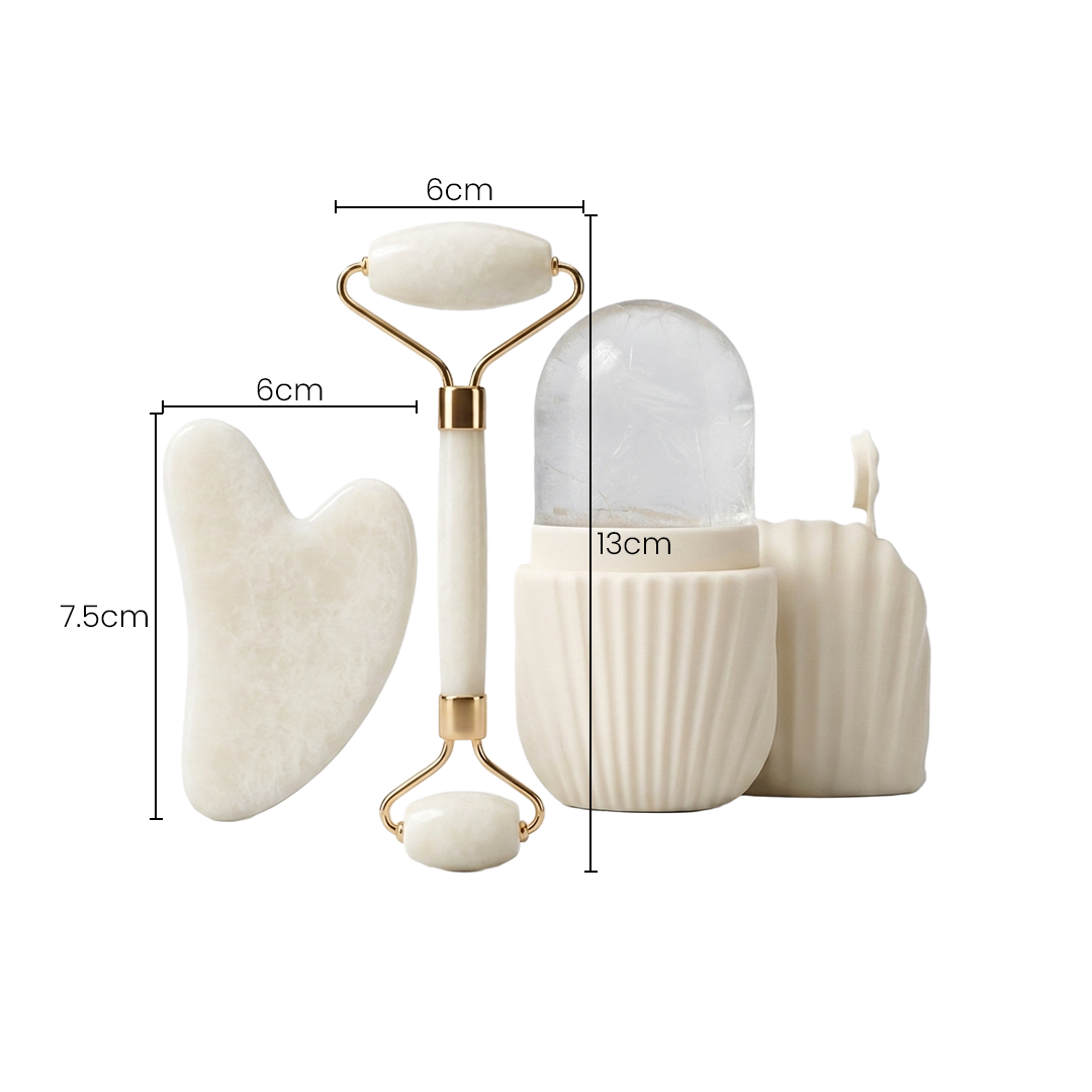 set de 3 piezas para cuidado facial - Blanco