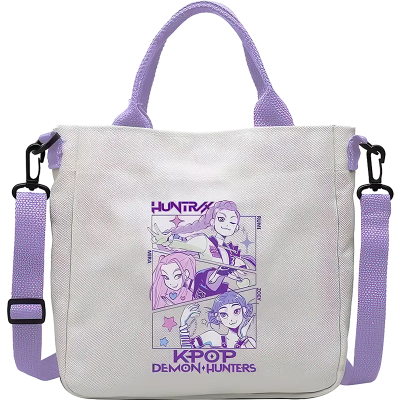 Bolso bandolero de tela - Lila