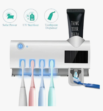 Dispensador de pasta de dientes con luz UV