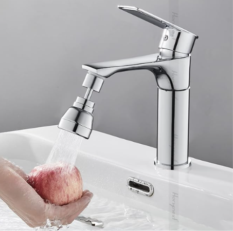 Adaptador de caño giro 360 de acero inoxidable