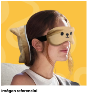 Máscara de ojos de peluche 2en1