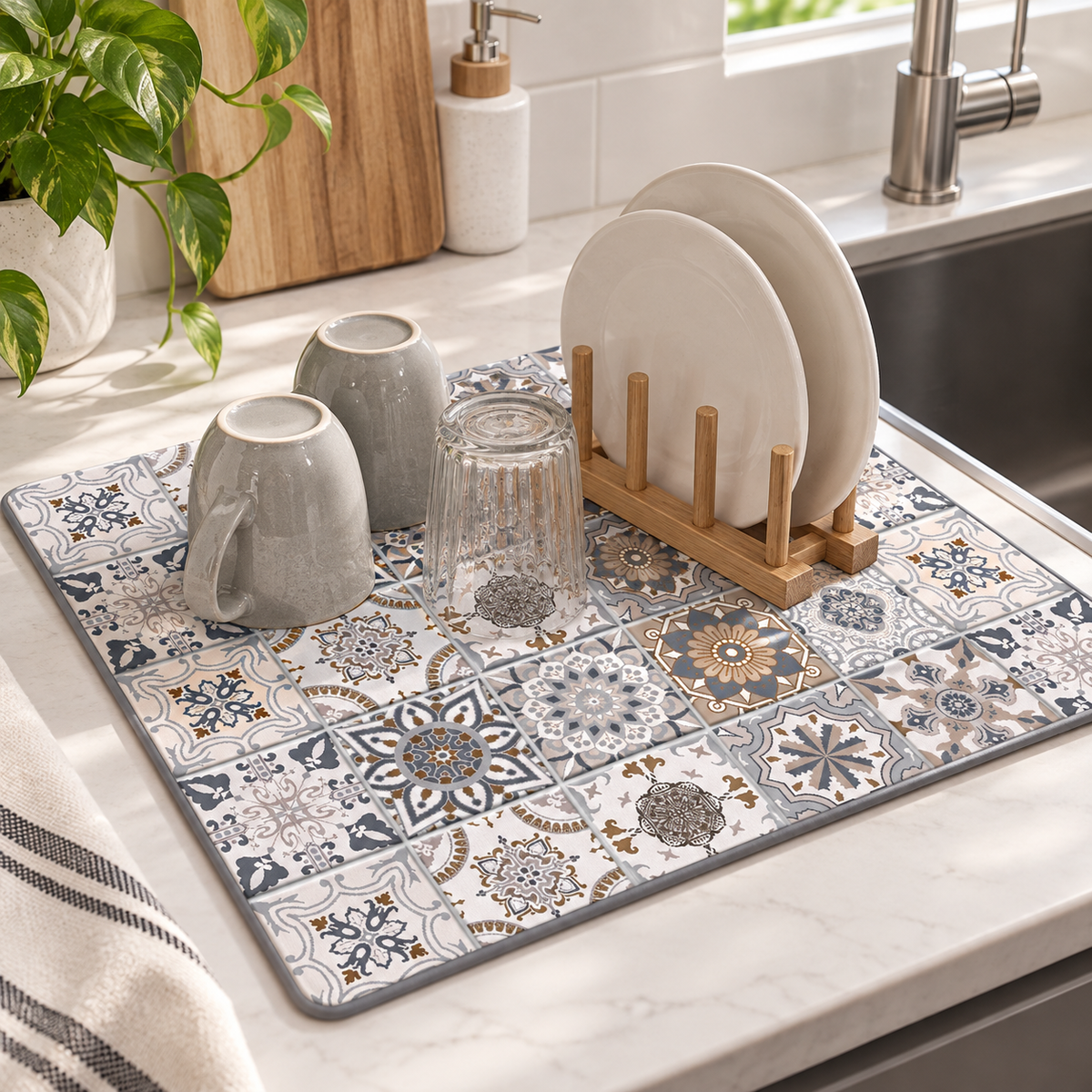 Alfombrilla de cocina superabsorbente