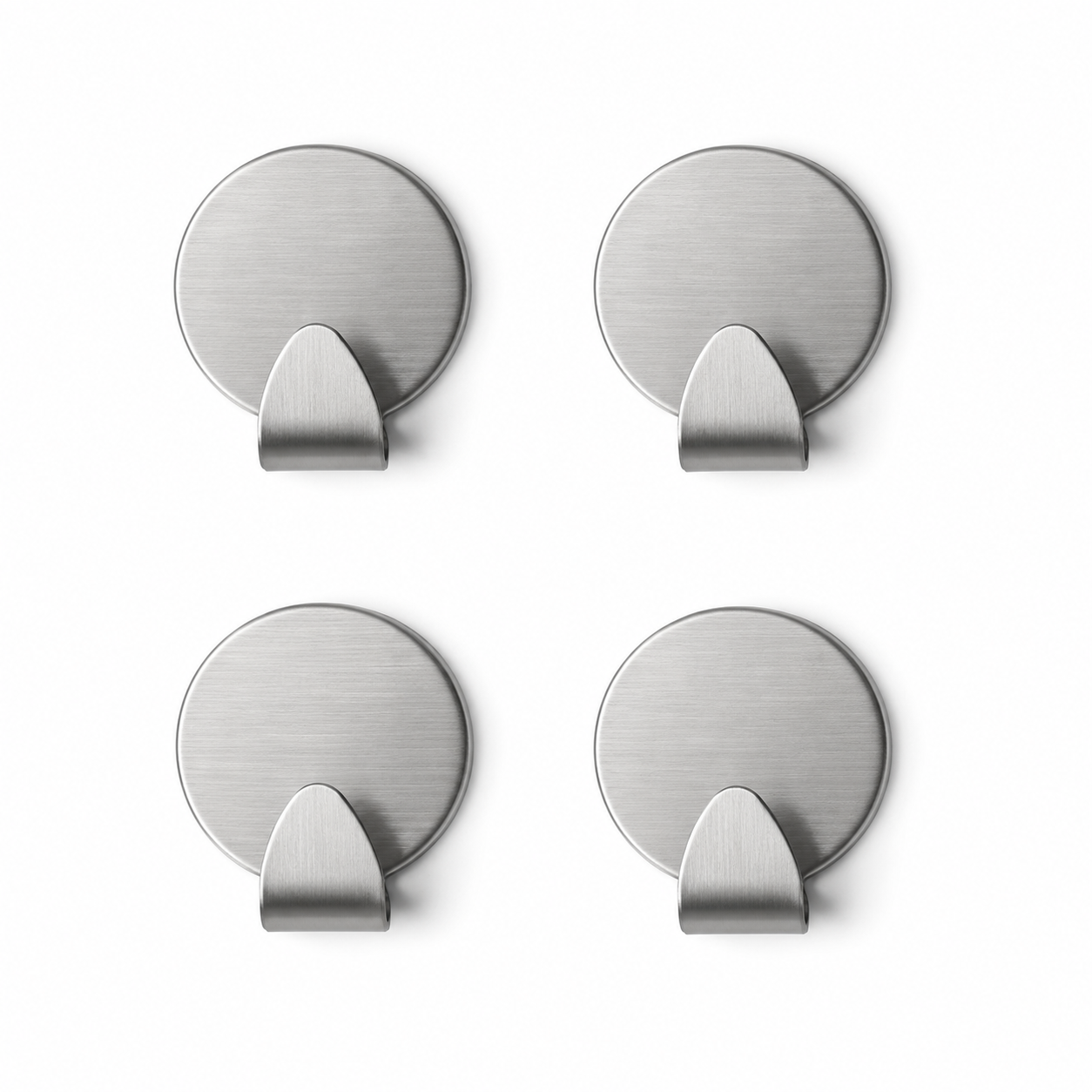 Juego de 4 ganchos de acero inoxidable 5 X 3,5 CM.