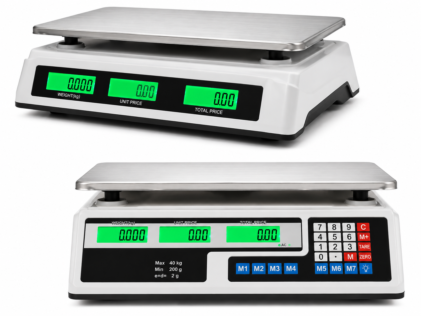 Balanza Digital Comercial 40 kg – Doble Pantalla  Ideal para bodegas, minimarkets, fruterías, carnicerías, tiendas y todo tipo de negocios.