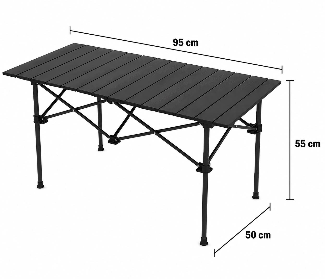 Mesa de acero al carbono para CampingMesa Plegable de Camping, resistente y liviana, ideal para camping, picnics, playa o eventos al aire libre. Se arma y se guarda en pocos segundos.